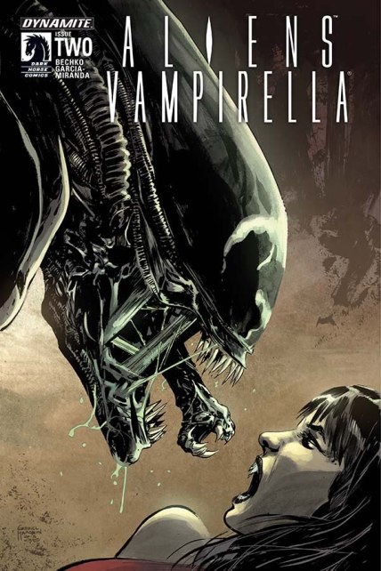 Aliens / Vampirella #2 Cover by Hardman