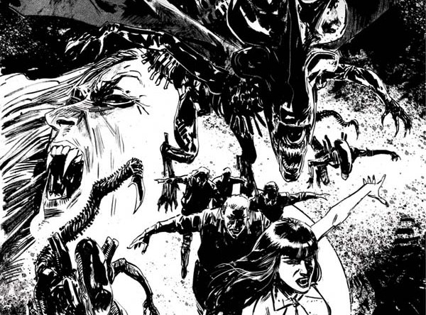 Aliens / Vampirella #6 Cover