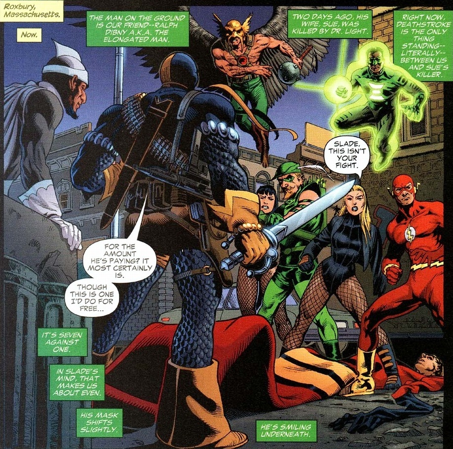 Deathstroke vs Justice League