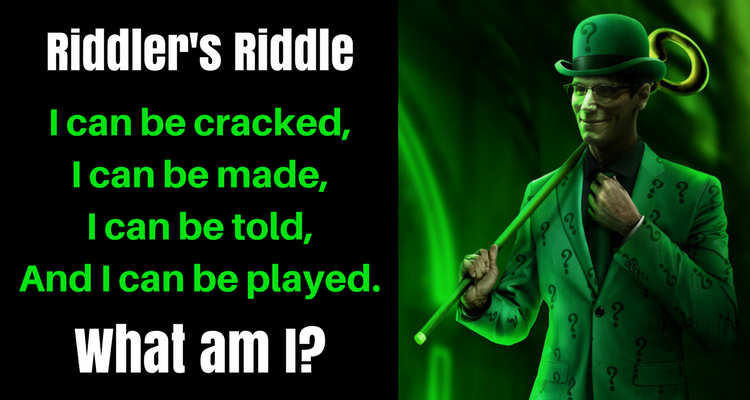 Riddler's Riddle: I Can Be Cracked - Bounding Into Comics