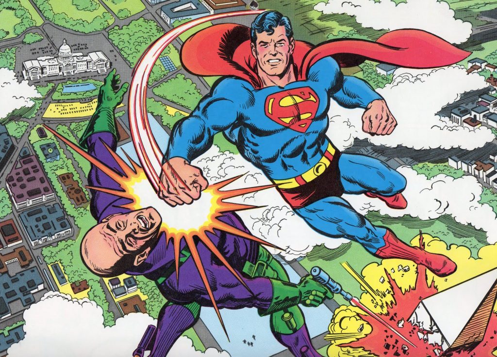 Superman and Lex Luthor - Art by Curt Swan - DC Comics