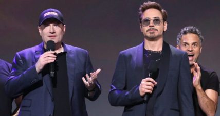 Kevin Feige and Robert Downey Jr.