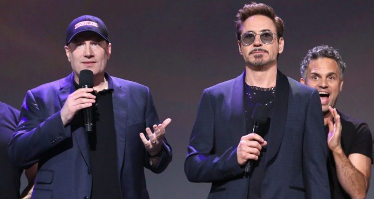 Kevin Feige and Robert Downey Jr.
