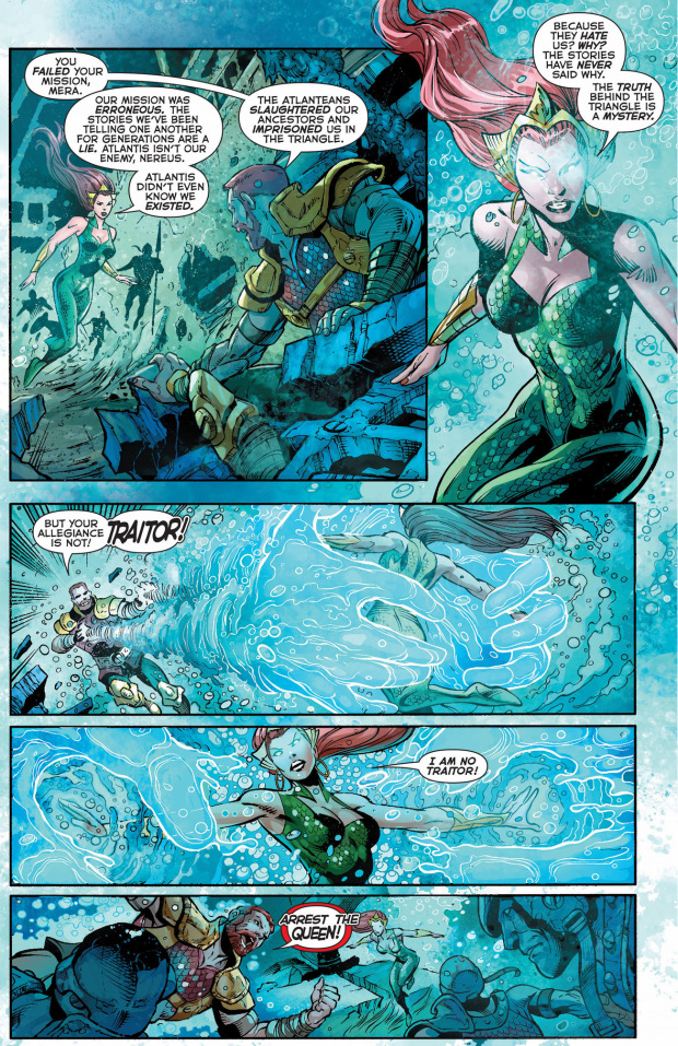 Nereus and Mera in "Aquaman" - Art by Paul Pelletier - DC Comics