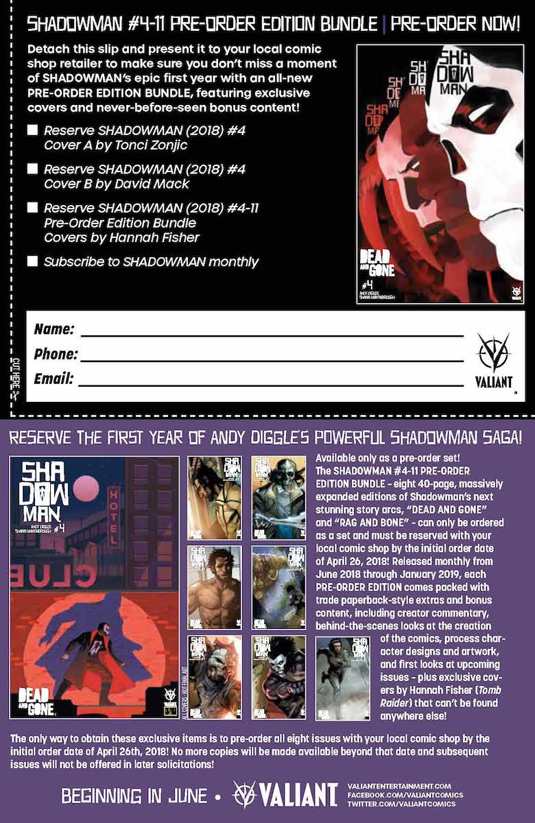 Shadowman #4-11 Pre-Order Edition Bundle