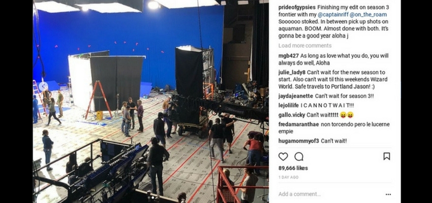 Jason Momoa Behind the Scenes look at "Aquaman" - Instagram