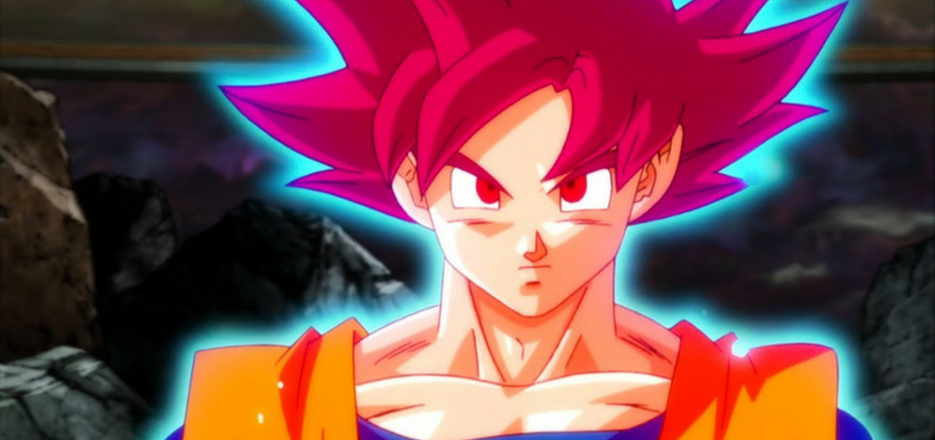 Super Saiyan God Goku in "Dragon Ball Super" - Toei Animation