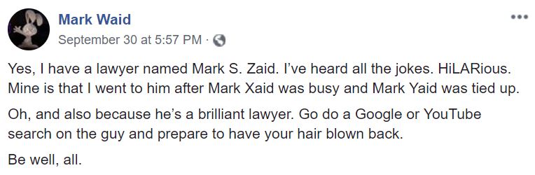 Mark Waid Facebook