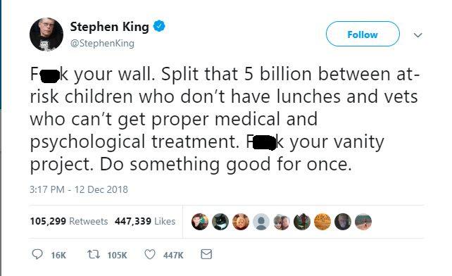 Stephen King dec 12 2018