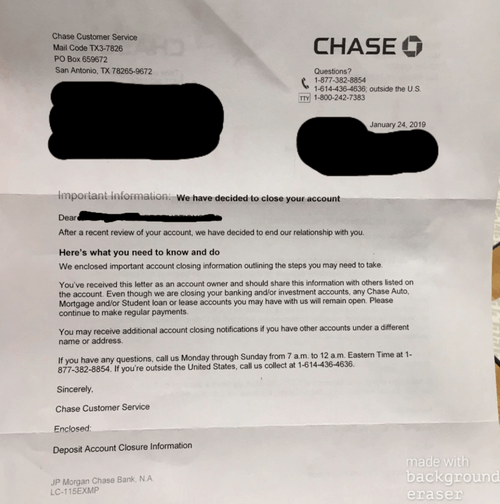 Martina Markota Chase Bank Letter