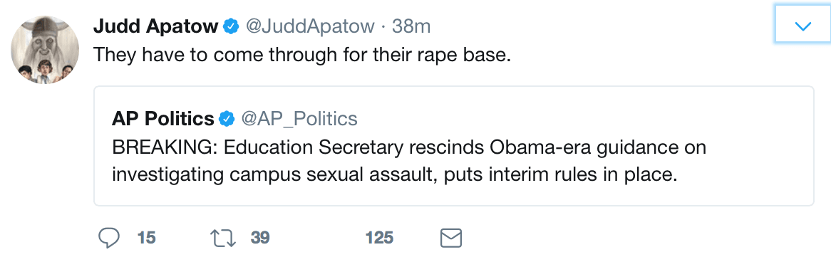 Judd Apatow Calling People Rape Base