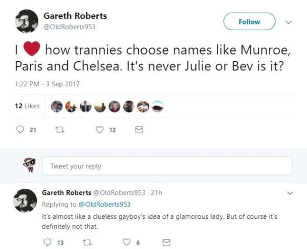 Gareth Roberts Tweet