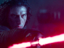 Kylo Ren (Adam Driver) draws his light saber in Star Wars Episode IX - The Rise of Skywalker (2019), Lucasfilm