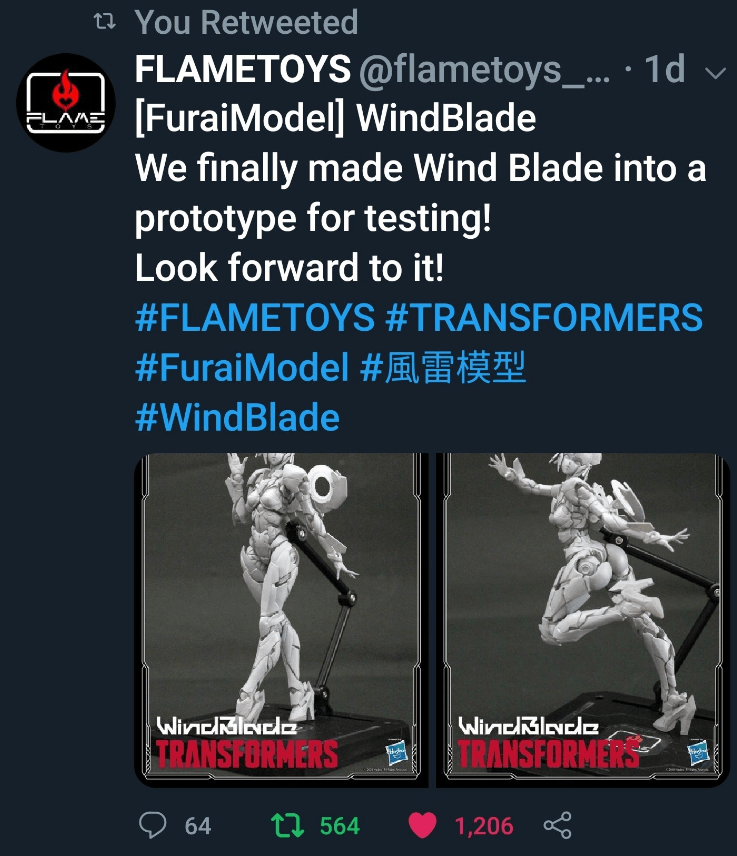 Flametoys Deletes Tweet Announcing ‘Sexy’ Windblade Figure After Backlash Over Design