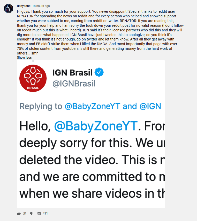 IGN Brazil Uploads, Then Deletes Mortal Kombat 11 Content After Being Caught Stealing Footage and Removing Watermarks from Videos Recorded by YouTuber BabyZone