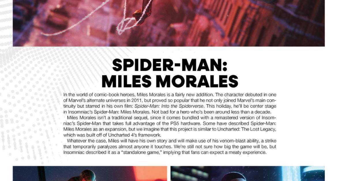 Spider-Man: Miles Morales a Standalone Game Similar in Scope to