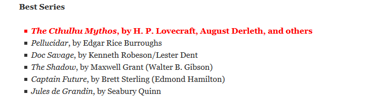 Lovecraft Hugo Award Retro 1945