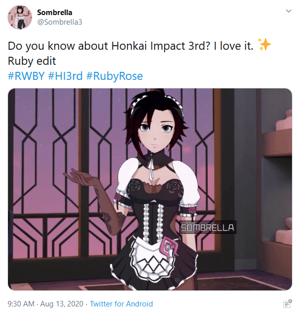RWBY Fan Artist Accused of Sexualizing Minors for Ruby x Honkai Impact 3rd Crossover Edit