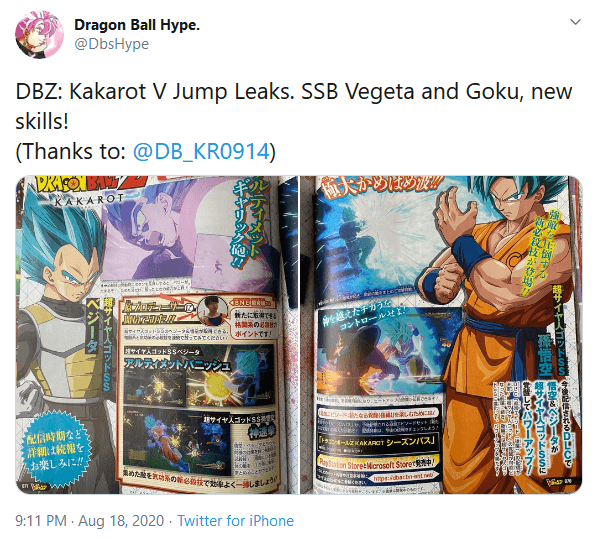 Goku e Vegeta SSJ Blue em Dragon Ball Z: Kakarot