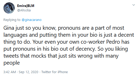The Mandalorian Star Gina Carano Accused of Transphobia for Refusal to List Pronouns in Twitter Bio