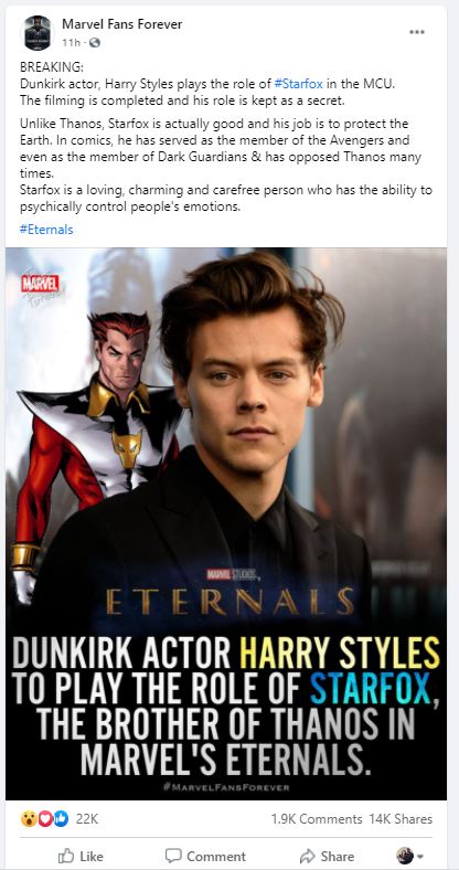 Harry Styles' Eternals Character Eros Explained: Who is Marvel's Starfox?