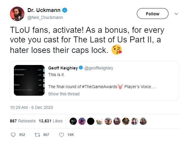 The Last Of Us Part II Director Neil Druckmann Attempts To Explain Deleted  Tweet Attacking Haters - Bounding Into Comics