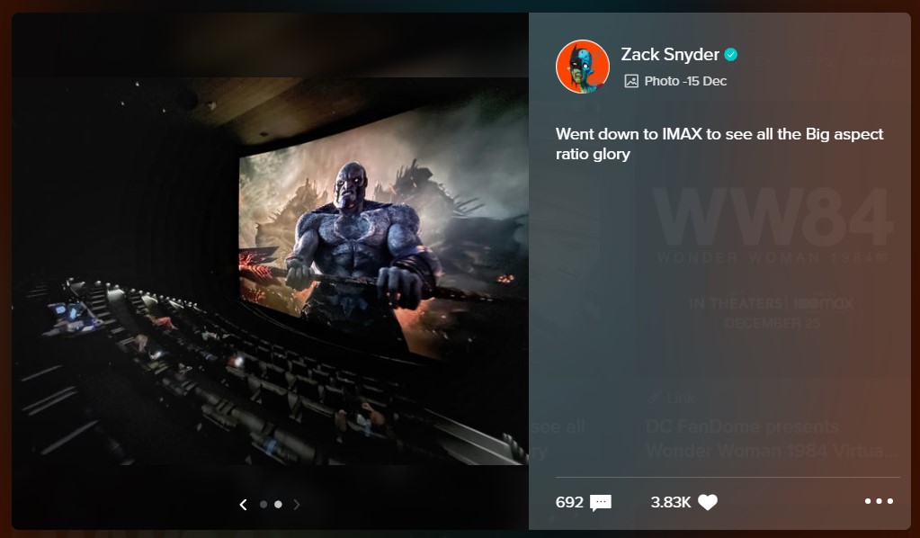 Snyder Cut-Darkseid in color and Imax