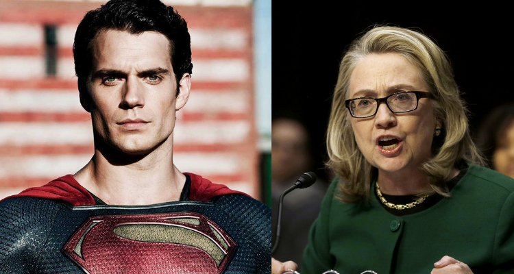 Hillary Clinton and Henry Cavill