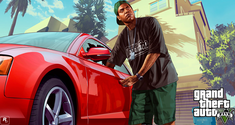Promo art for Grand Theft Auto V, Rockstar Games