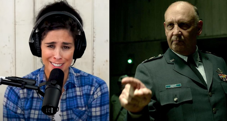 Nick Searcy and Sarah Silverman