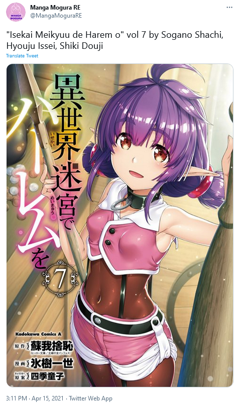 Slave Harem in the Labyrinth of the Other World Novels Get Anime