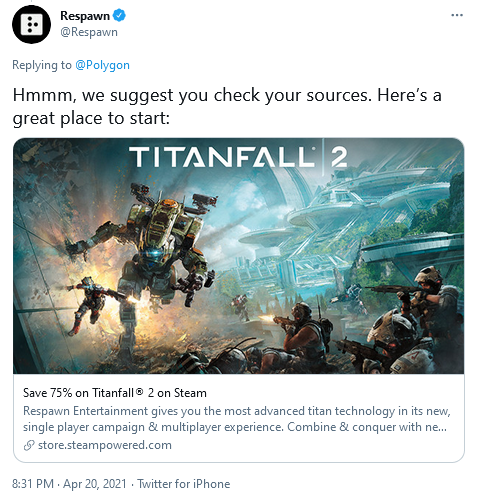 Titanfall discontinued, Respawn promises the franchise will continue -  Polygon