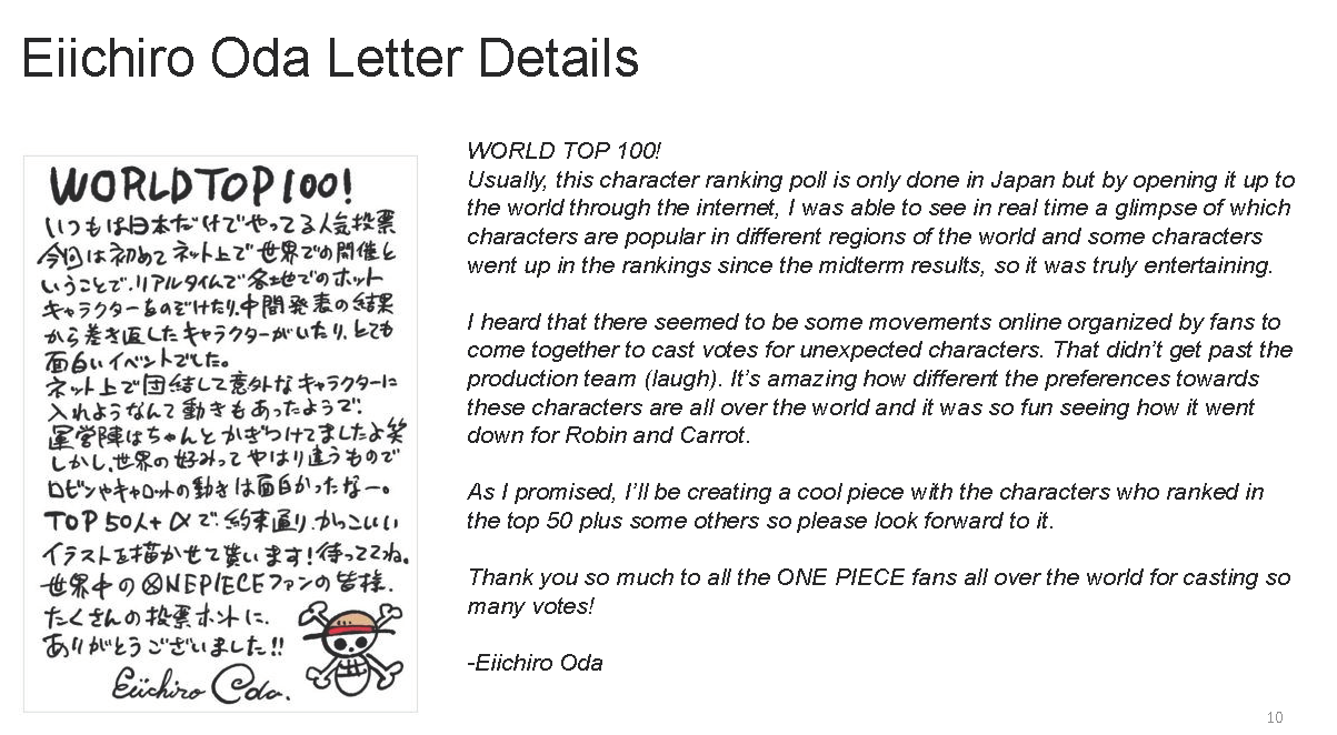 One Piece Global Popularity Poll Official Results Reveal The Series Top 100 Most Popular Characters Bounding Into Comics