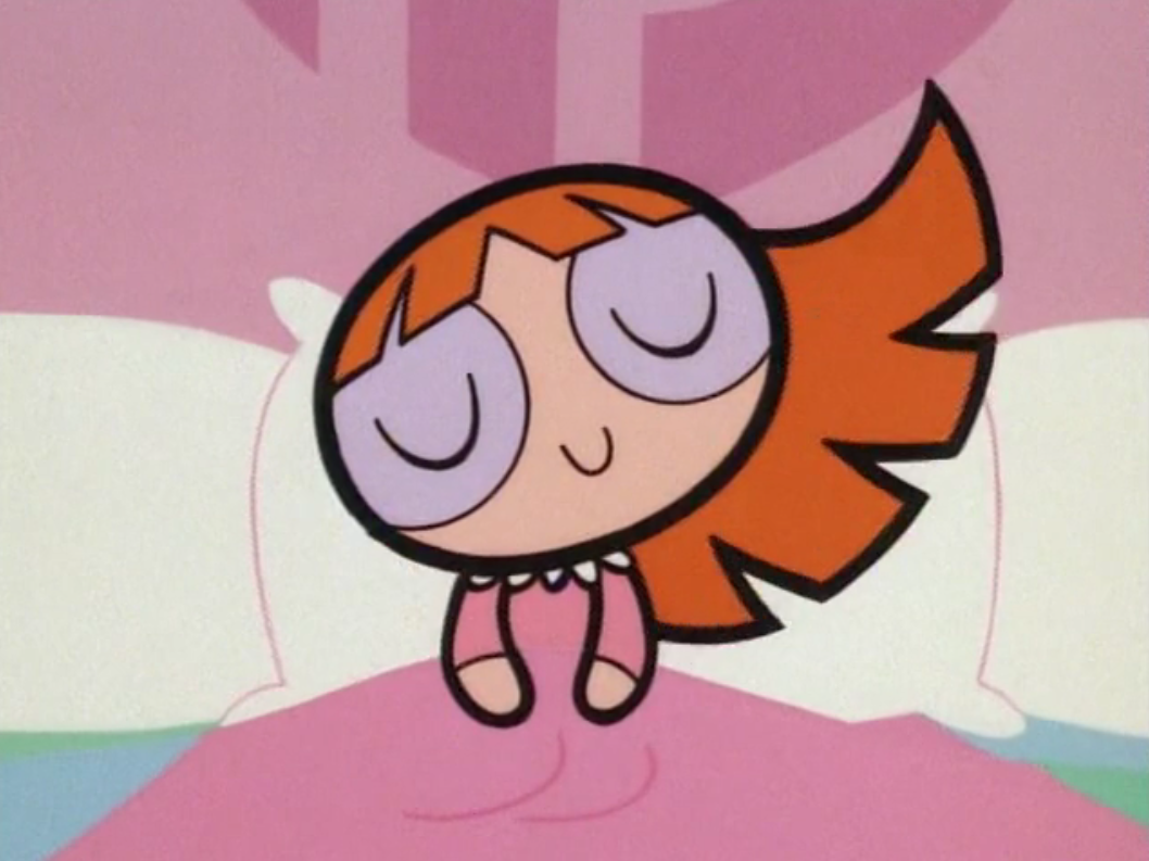 Blossom (Cathy Cavadini) lets her hair down in The Powerpuff Girls Ep. 52 "The Mane Event" (2000), Cartoon Network Studios