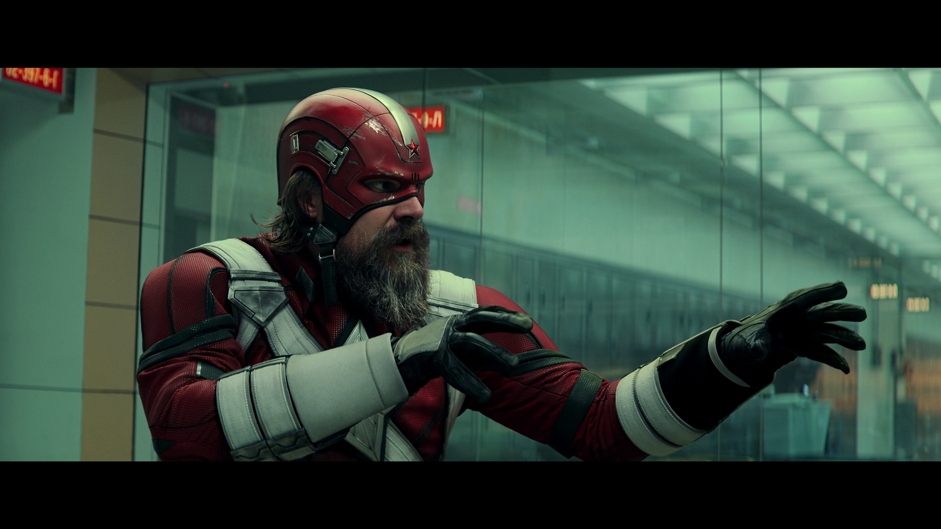 Red Guardian (David Harbour) suits up once again in Black Widow (2021), Marvel Entertainment
