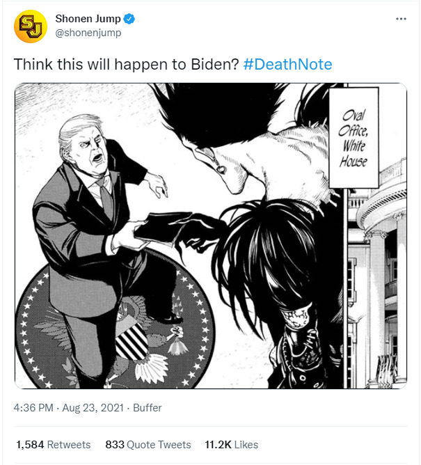 Death Note creators offers the US President a notebook in new manga -  Dexerto