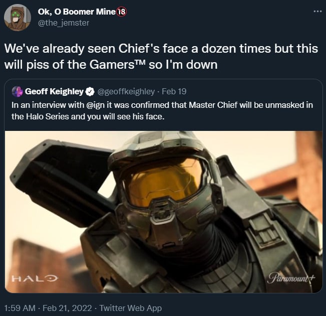 The Game Awards' Twitter Thinks Halo Was Paramount's No.1 Show