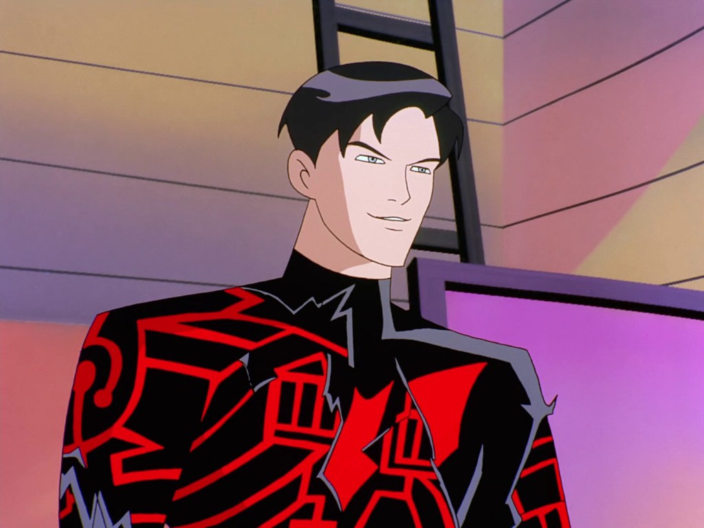 Terry (Will Friedle) needs repairs in Batman Beyond Season 2 Episode 26 "Ace in the Hole" (2000), Warner Bros. Animation