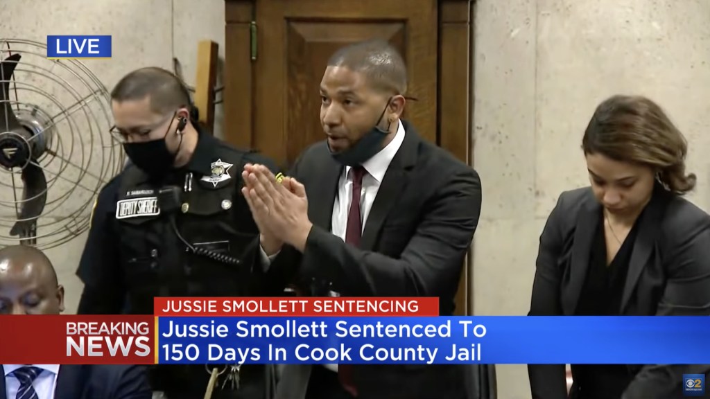 Jussie Smollett insists he is not suicidal during his sentencing via CBS Chicago