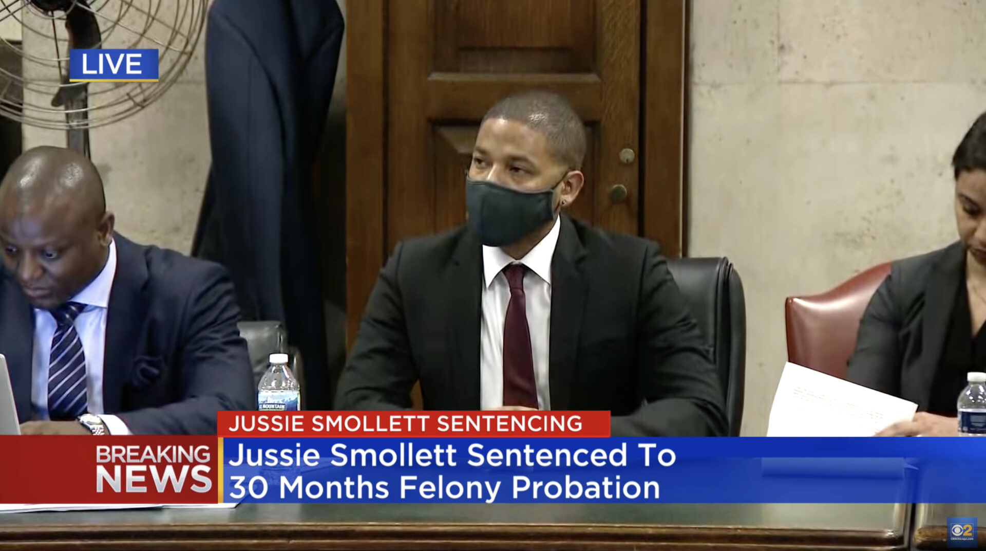 Jussie Smollett is sentenced in the case of his hate crime hoax via CBS Chicago