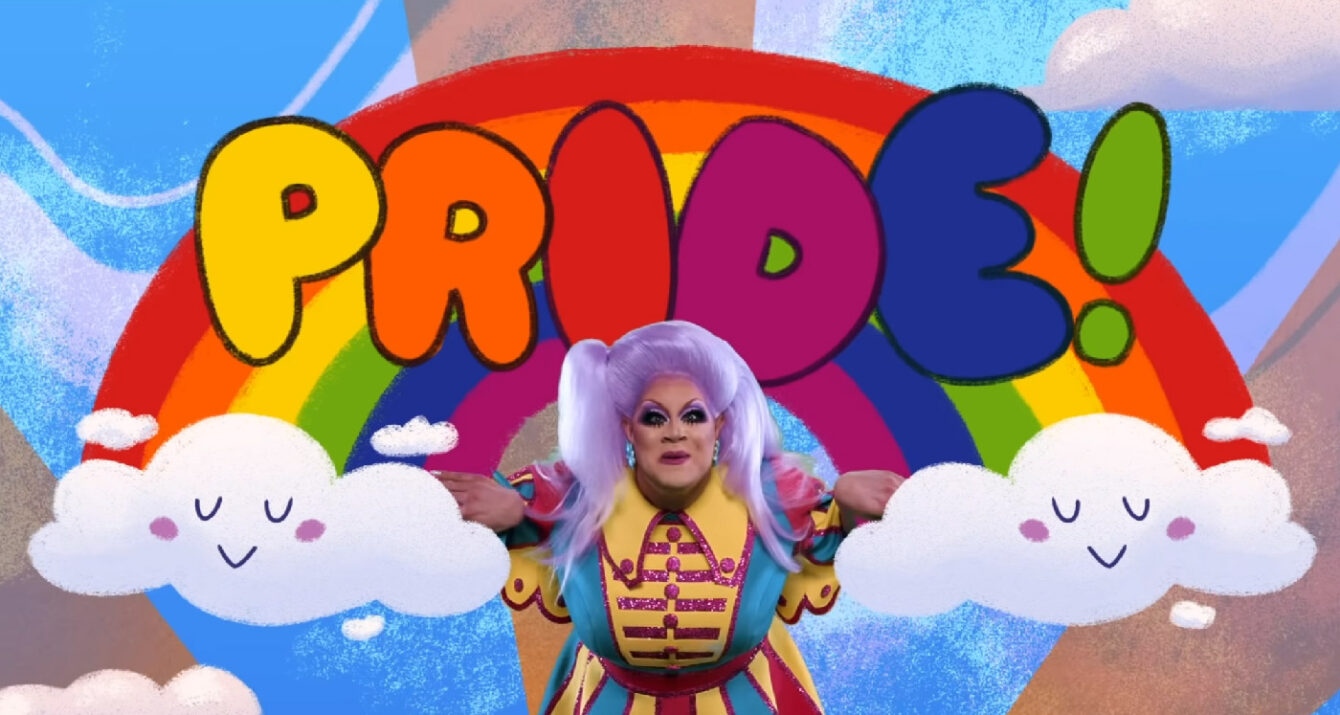 Drag queens indoctrinating children on Nickelodeon, via YouTube 