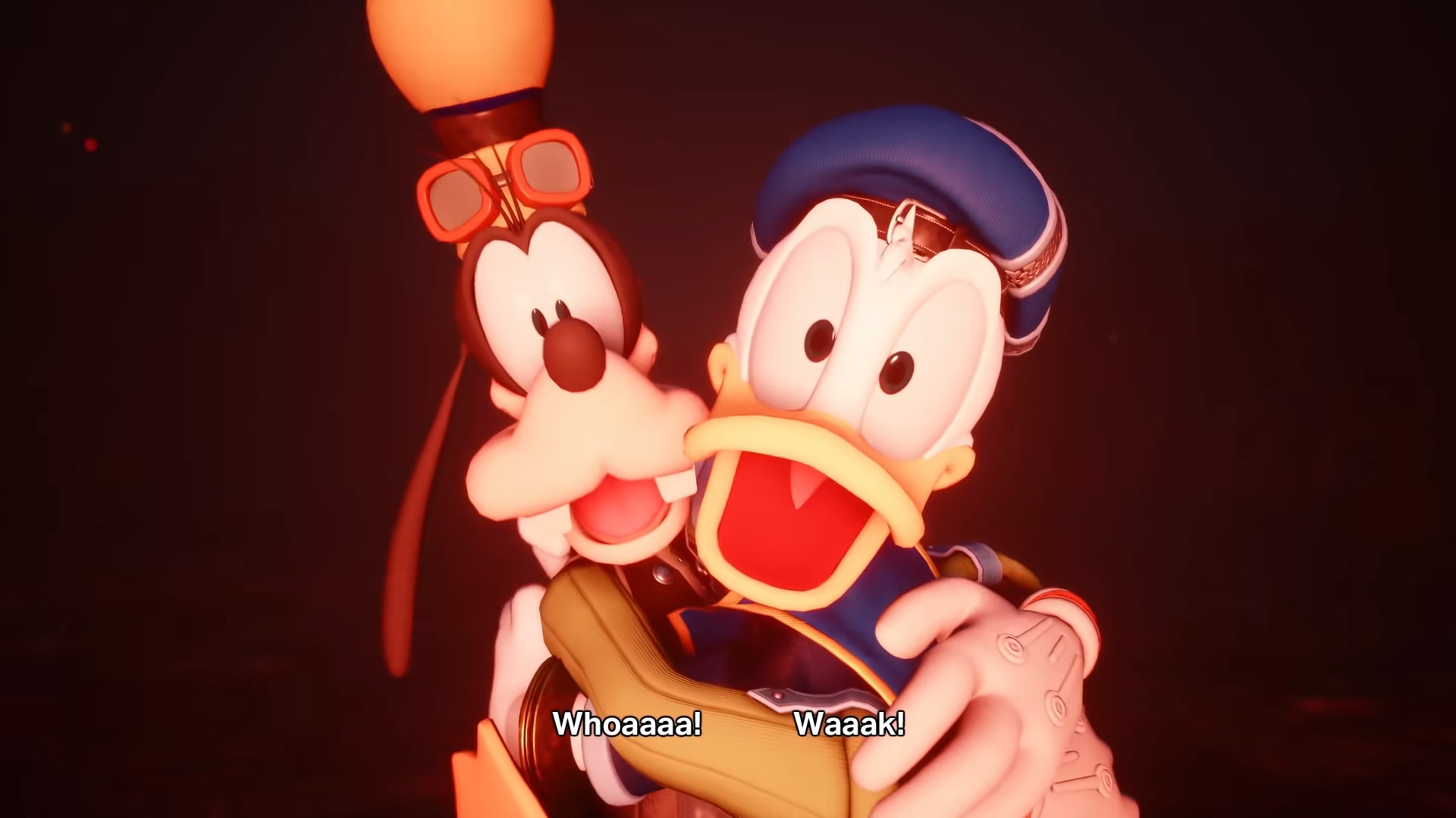 Goofy (Bill Farmer) and Donald Duck (Tony Anselmo) are in over their heads in Kingdom Hearts IV (TBD), Square Enix