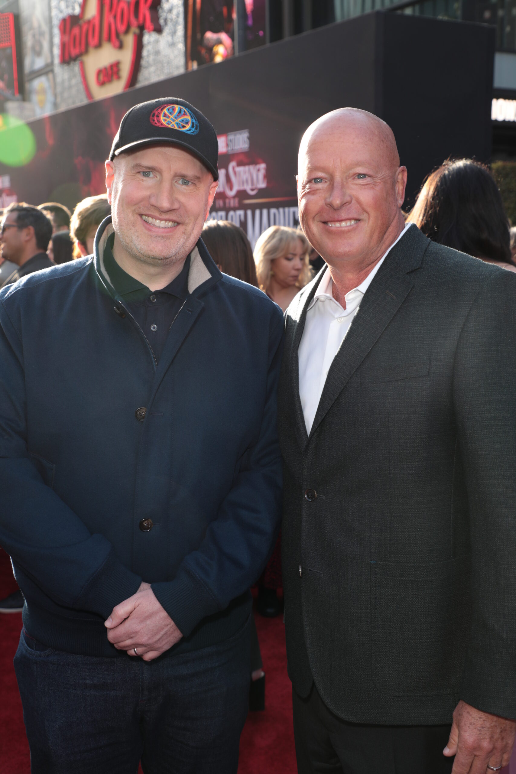 Producer Kevin Feige and Bob Chapek attend the Doctor Strange in the Multiverse of Madness World Premiere at the Dolby Theatre in Hollywood, CA on Monday, May 2, 2022. (photo: Alex J. Berliner/ABImages)