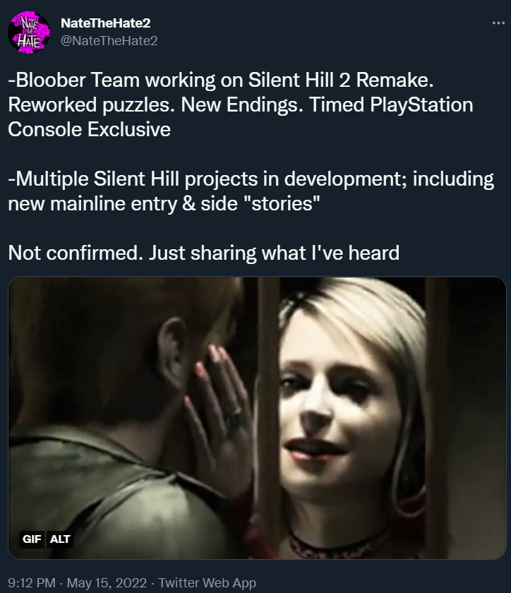 First images of the Silent Hill 2 Remake by Bloober have leaked (Timed PS  Console Exclusive, New Endings, & more confirmed via VGC & other sources)  Rumor