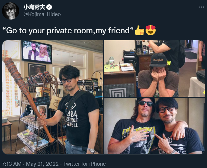 Hideo Kojima posted on Twitter again : r/BlueEyeSamurai