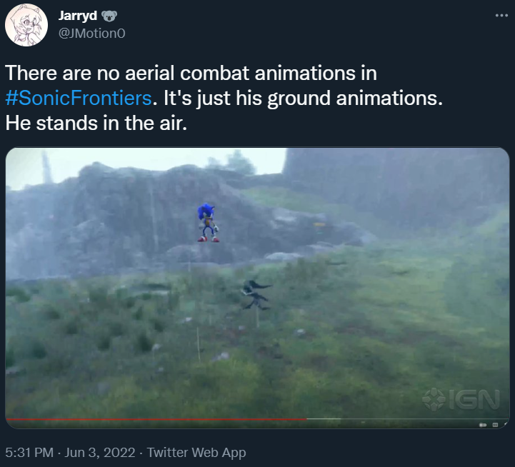 Sonic Frontiers combat footage doesn't inspire much confidence