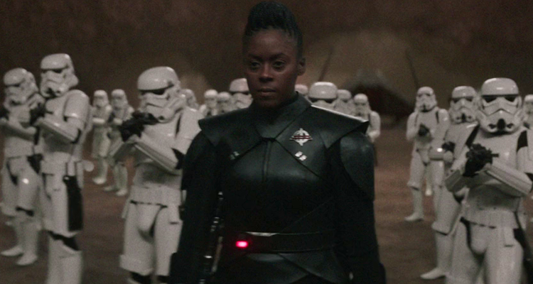 Reva (Moses Ingram) and a contingent of Stormtroopers in 'Star Wars: Obi-Wan' (2022), Disney+