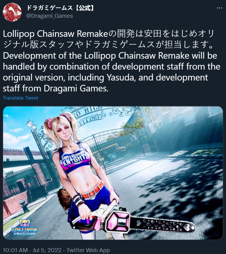 Lollipop Chainsaw Remake's new-look Juliet has been revealed