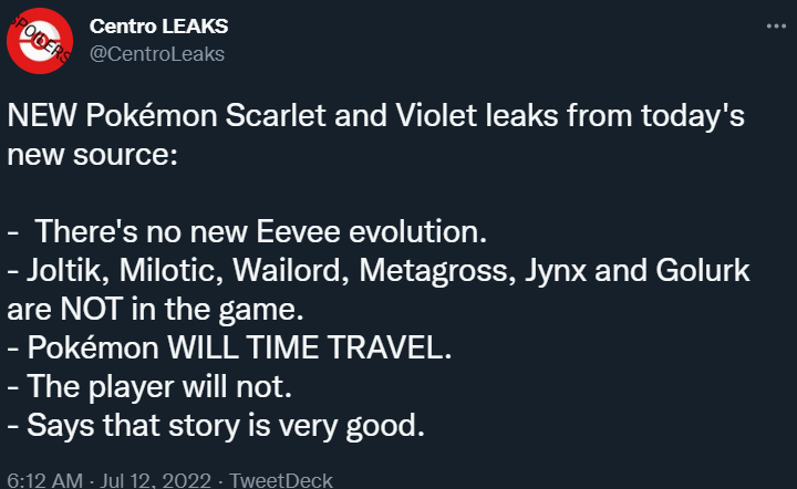 Pokémon Scarlet & Violet Potential Starter Evolution Leaks (UPDATED)
