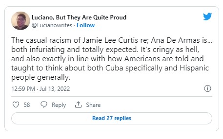 Jamie Lee Curtis Thought Ana de Armas Was Inexperienced